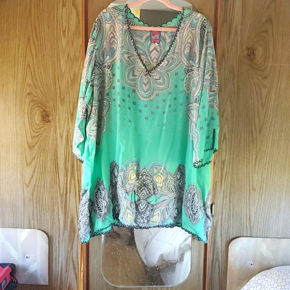 Johnnie Was Silk Tunic size 3x